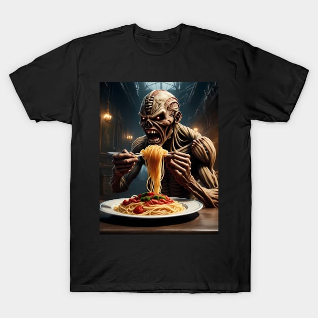 Eddie eating spaghetti T-Shirt by Cross